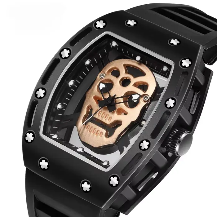 Montres tête de mort étanches pour hommes
