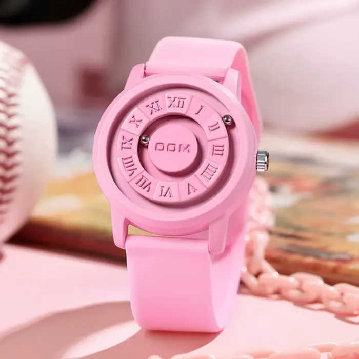 DOM 1345 montre à Quartz de luxe pour femmes et hommes aimant cadeau créatif boule de fer défilant pointeur magnétique
