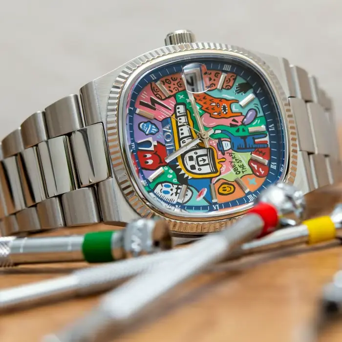 Montre carrée rétro pour homme