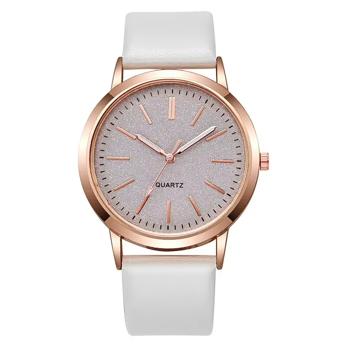New Simple Women Watches Luxury Design Leather Watch Ladies Quartz Wristwatch Womens Small Round Dia