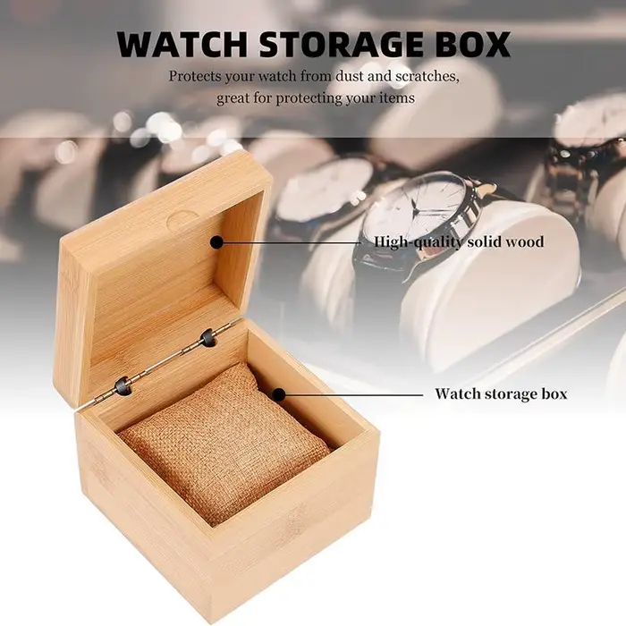 Boîte à montre en bois simple pour homme et femme