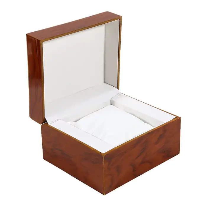 Boîte à montre en bois avec coussin, boîte de rangement pour montre-bracelet en bois pour Noël, anni