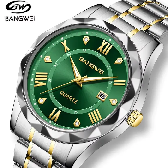 Montre de luxe LIGE BangWei, montre-bracelet à quartz pour homme, style business décontracté, bracelet en acier inoxydable, étanche, date automatique, Reloj Hombre + boîte