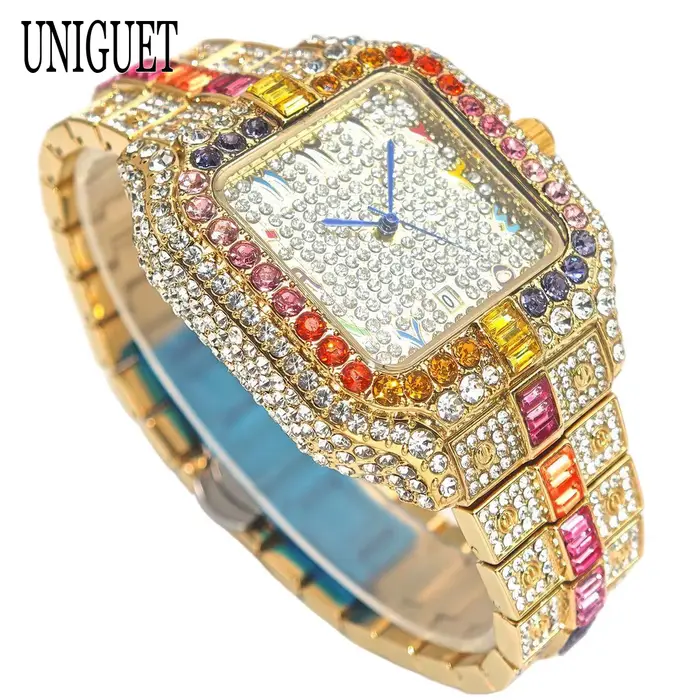 Montre UNIGUET Rainbow Diamond pour Homme