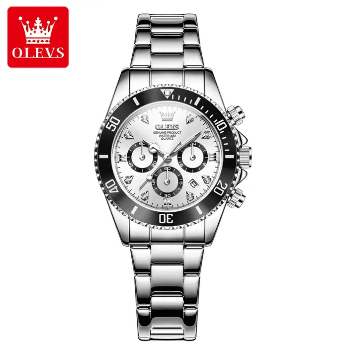 OLEVS montre pour femme élégant luxe Original montre à Quartz Zircon échelle étanche lumineux chrono