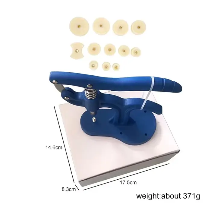 Outil de presse de réparation de pression, plus proche du dos de la montre, boîtier d'outils d'horloger, outils manuels en verre de cristal avec 12 matrices en plastique, accessoire