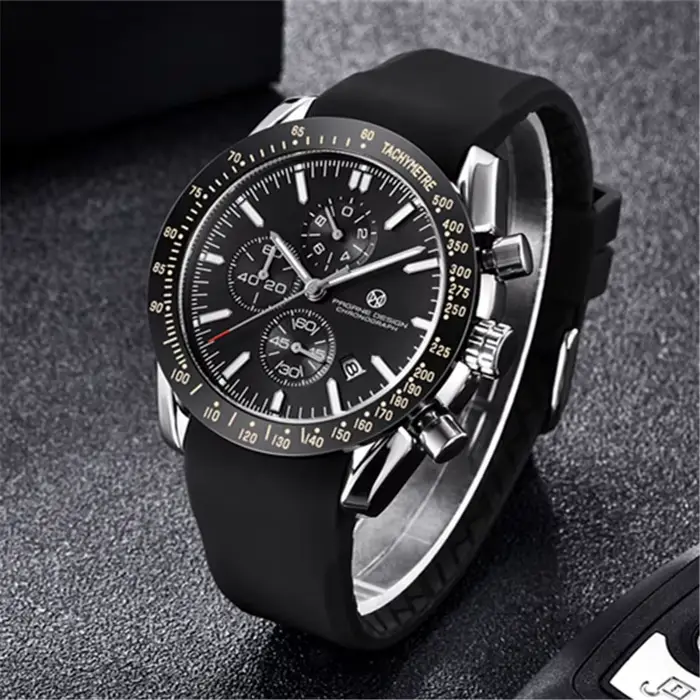 PAGRNE DESIGN Nouvelle montre à quartz pour homme de 45 mm