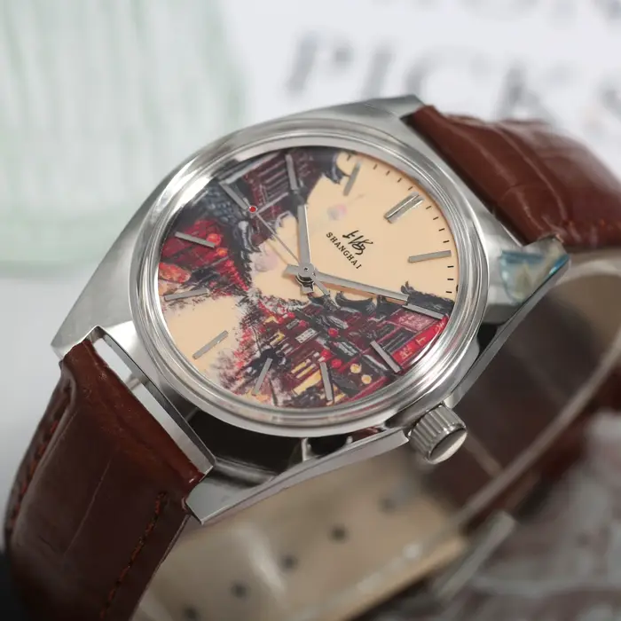 Montre mécanique à remontage manuel HEIMDALLR 36mm pour hommes style rétro classique cadeau occasionnels spéciales