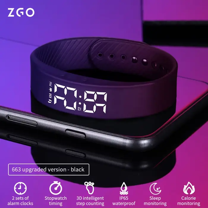 ZGO montre multifonctionnelle pour hommes garçons filles sport IP65 étanche podomètre chronographe r