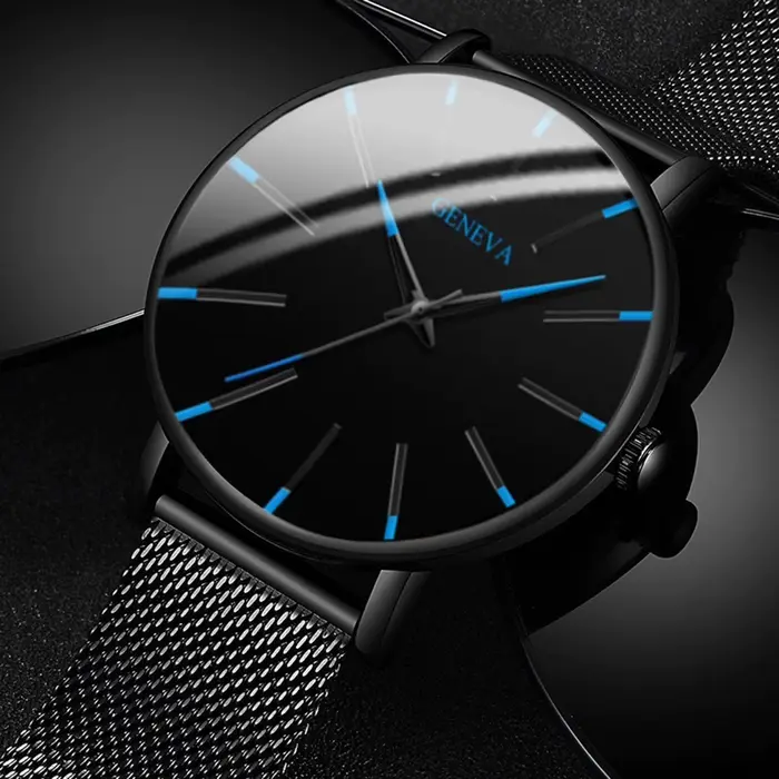 Montre genève minimaliste pour hommes