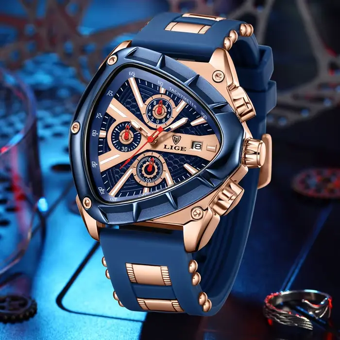 Montre-bracelet à quartz étanche pour homme