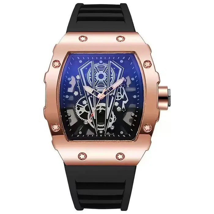 Montre à quartz Richard Hollow Barrel pour homme