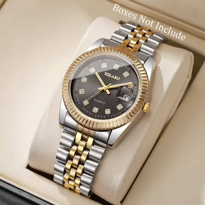 Montres d'affaires de luxe en strass pour hommes et femmes