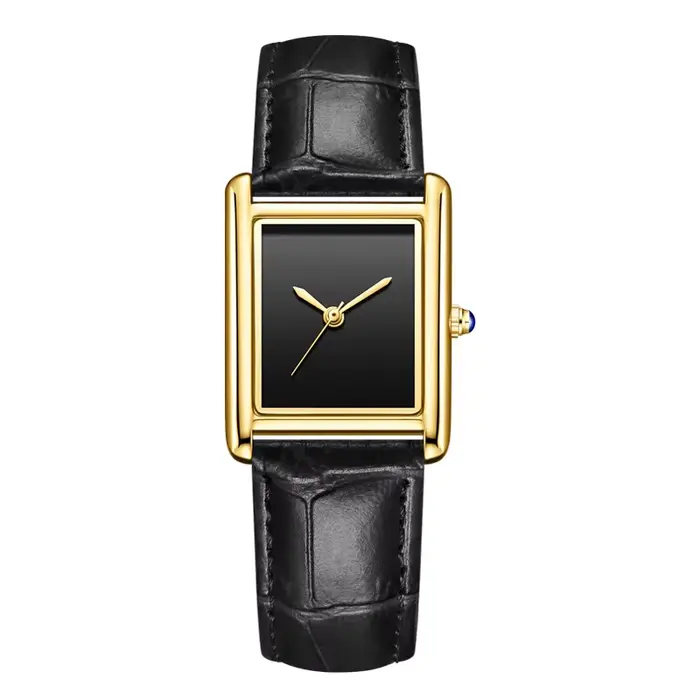 Montre carrée rectangulaire pour homme, femme, couple, luxe, Reloj, chiffres romains, montre à quart