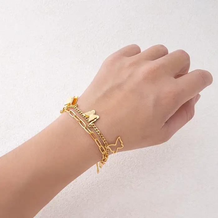 Bracelet tendance pour femme en acier inoxydable