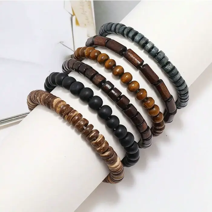 Wodeen – Bracelet tressé en cuir pour hommes