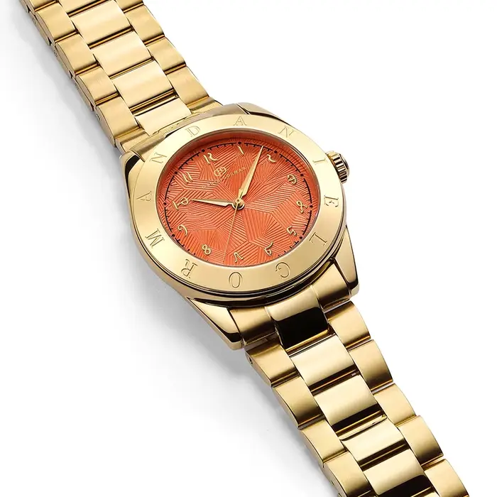 Montre Daniel Gorman Dopamine Series Bracelet Doré Cadran Coloré Luxe Pour Femme Occasions Spéciales