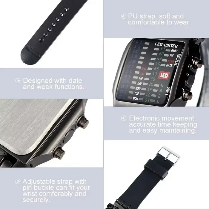 Montre Led binaire de mode