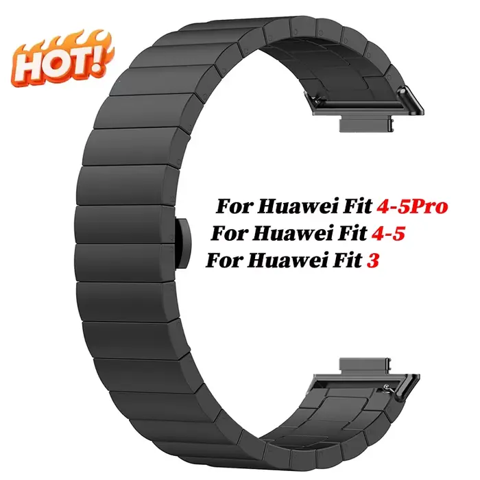 Bracelet en acier inoxydable pour montre Huawei Fit 5 5 Pro 4 Pro 4 3 accessoires pour montre connectée occasionnels unisexe
