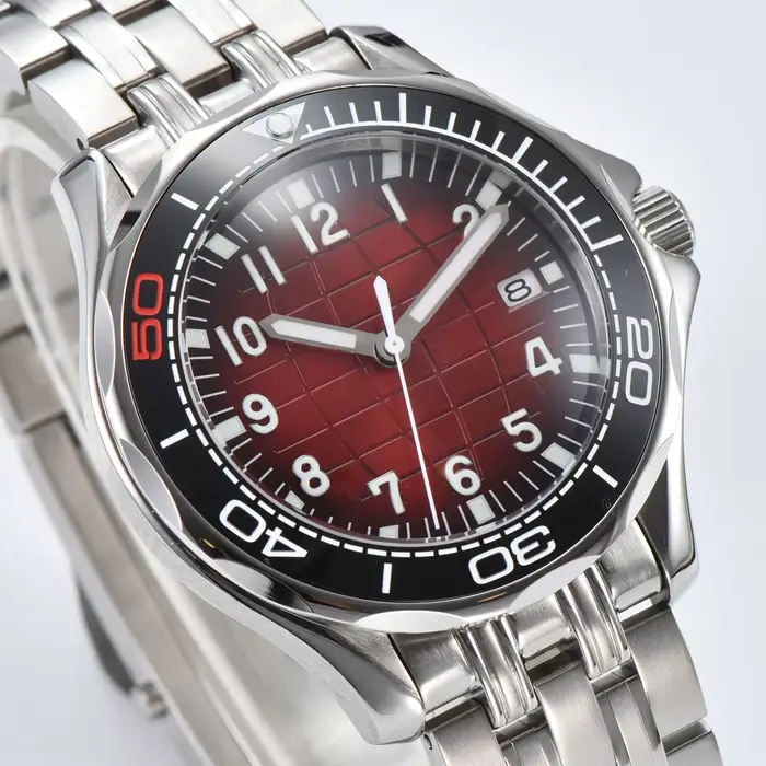 Montre mécanique automatique en acier inoxydable pour homme, boîtier étanche, lunette en céramique, montre d'affaires à la mode, 41mm