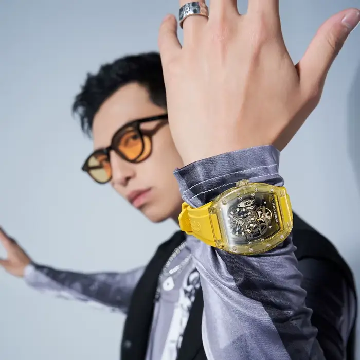 BONEST GATTI nouvelle marque supérieure montre-bracelet mécanique pour hommes montre automatique Tonneau boîtier en