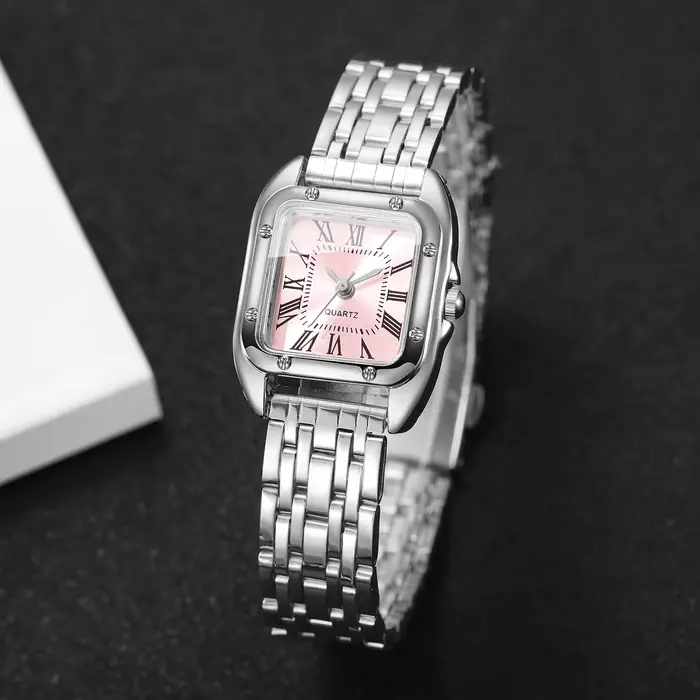 Montre à Quartz carrée de luxe pour femmes