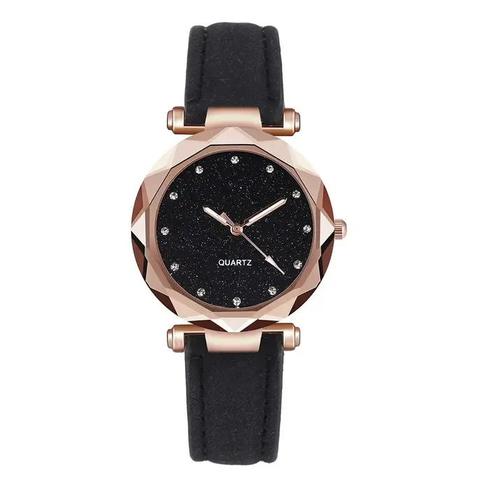 Ciel étoilé femmes montre Bracelet dames montre-Bracelet rose femme filles horloge mode cuir Simple montres Reloj Mujer Rosa