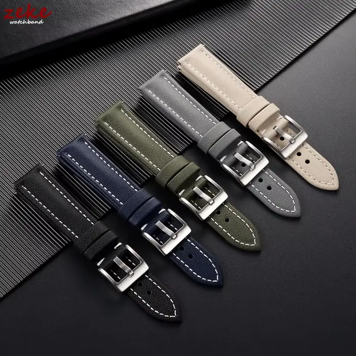 Bracelet de montre en tissu voile pour toile de Nylon Blancpain 18mm 19mm 20mm 21mm 22mm