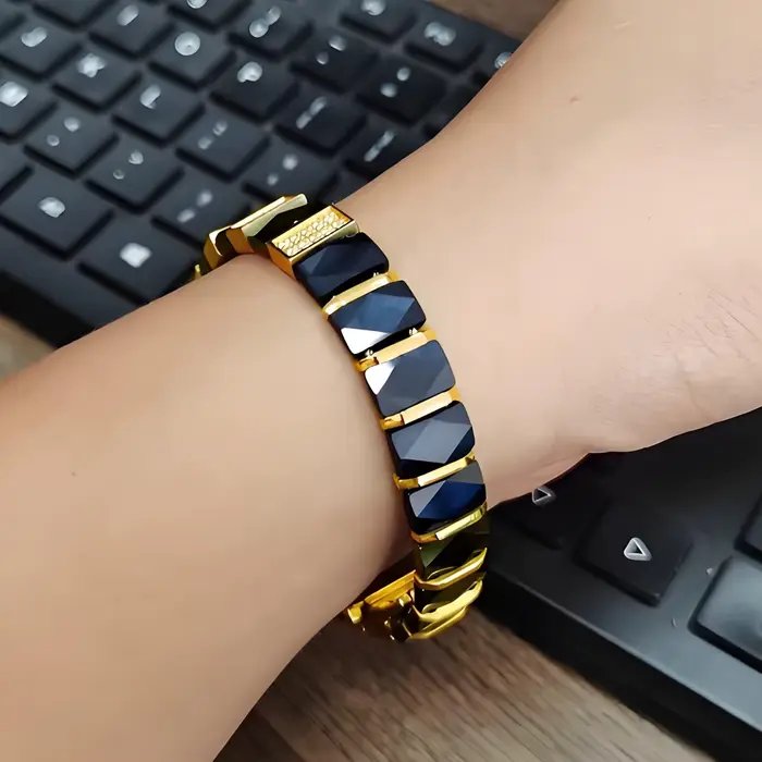 ARADOO – Bracelet en céramique et acier titane de qualité supérieure pour hommes et femmes