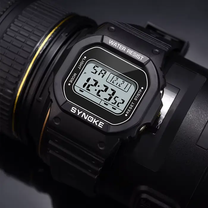 Montres numériques militaires hommes sport chronographe lumineux étanche mâle