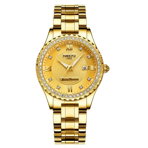 NIBOSI amoureux montre hommes femmes montres Relogio Feminino haut marque de luxe femmes montre or n