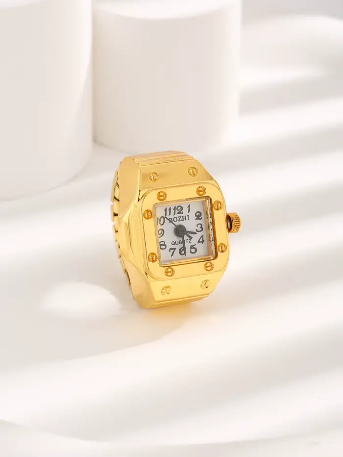 Mini montre Vintage avec bague ronde et créative