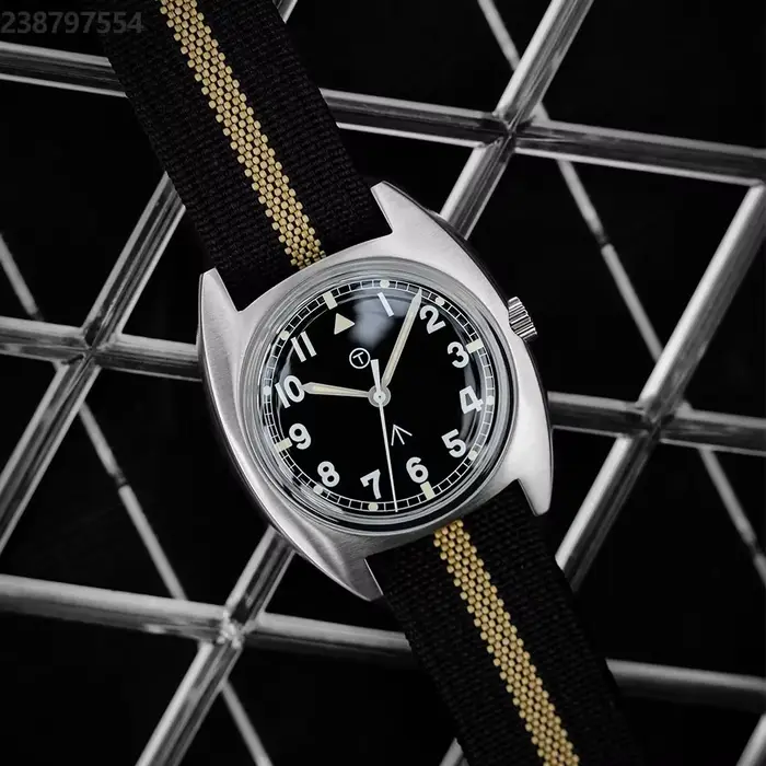 RDUNAE RA02 montre à Quartz militaire K1 verre minéral acier inoxydable montres lumineuses Vintage G10 36mm hommes montre-bracelet reloj hombre