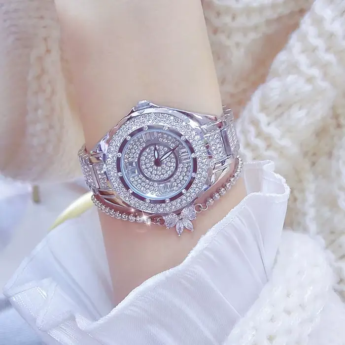 Ensemble de montres en diamant cristal pour femme