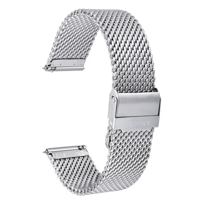 Bracelet de montre en maille pour hommes, bracelet milanais réglable à dégagement rapide, bracelets