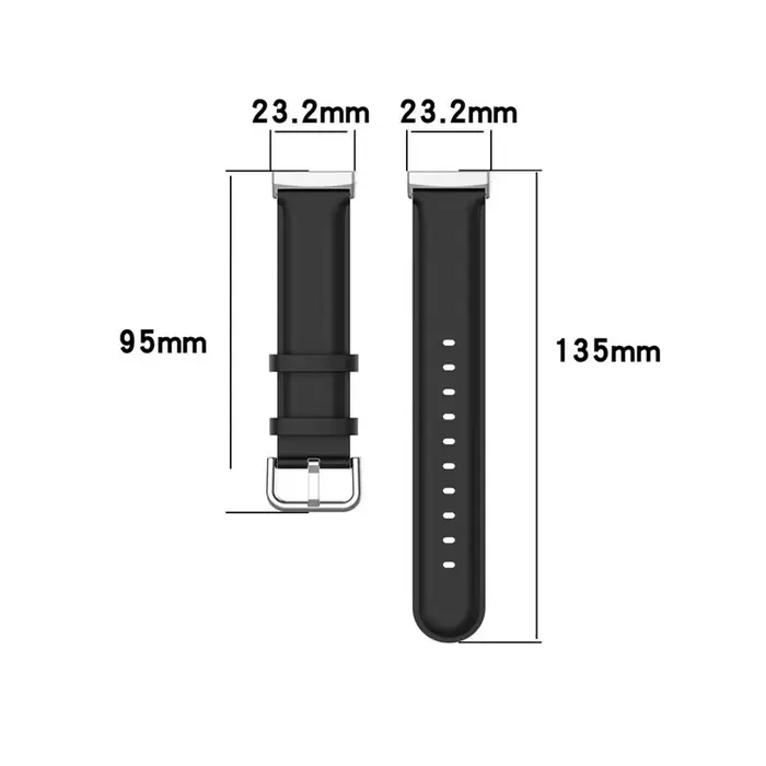 Bracelet de montre en cuir véritable pour Fitbit Versa 2 3 4