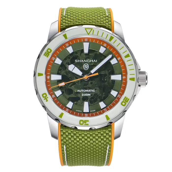 Montre de plongée lumineuse pour hommes, 41mm, étanche à 200M, mécanique, automatique, en acier inox