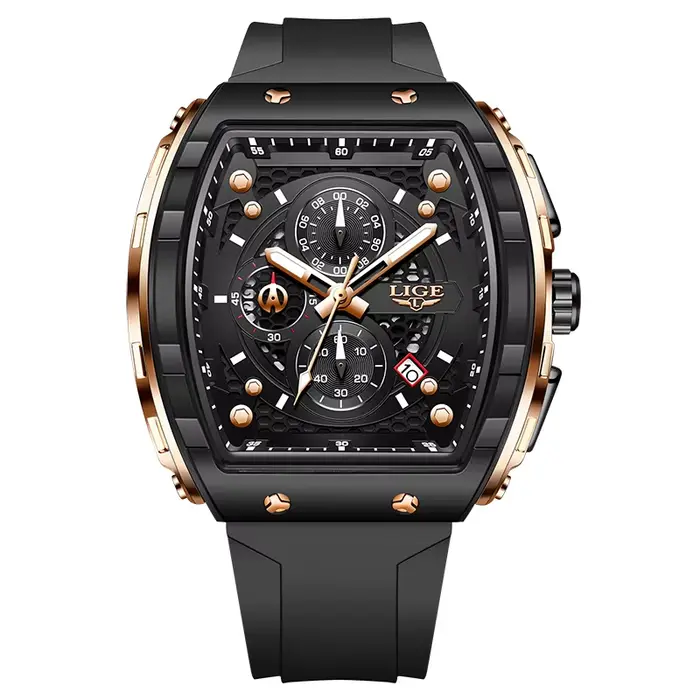 Montres de luxe de marque LIGE 2026 pour hommes, sport, étanches, quartz, montre militaire, luminesc