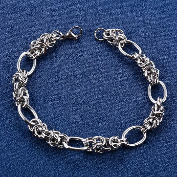 Bracelet à nœud Punk en acier inoxydable de 10mm, chaîne ovale à maillons pour femmes et hommes, hip