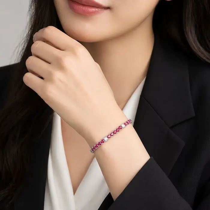 YLMyself – Bracelet de Tennis en argent 925