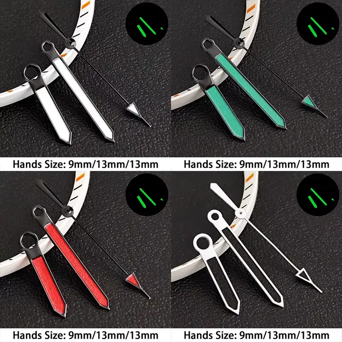 Aiguilles de montre compatibles avec les mouvements NH35/NH36/NH38/NH70/NH71/NH72