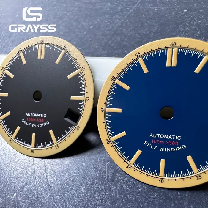 Nouveau cadran de montre rétro bleu marine noir 28.5mm compatible avec les mouvements NH35A NH36A NH34 pour hommes montre de plongée occaions spéciales