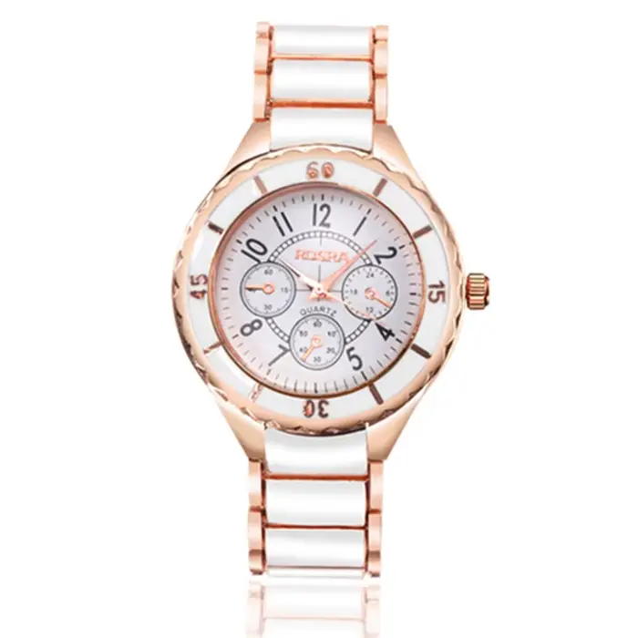 Montre femme or Rose blanc