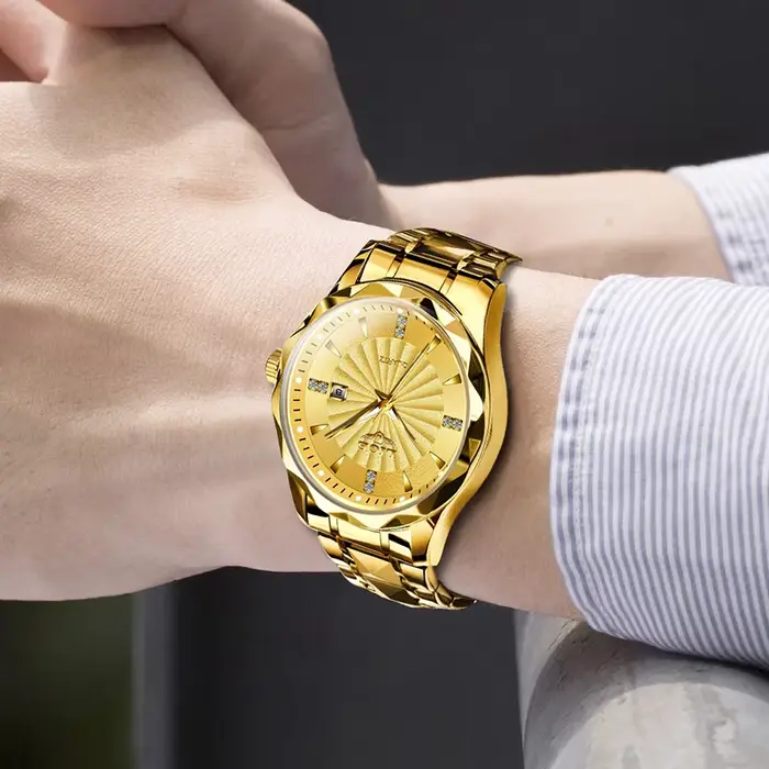 Montre LIGE 2026 Dorée pour Hommes Style Fashion Élégante à Offrir Occasions Spéciales