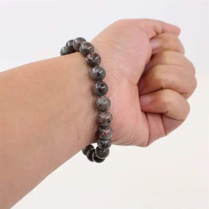 Bracelet Yooperlite naturel flamme avec lumière UV méditation réactive perles extensibles réglables