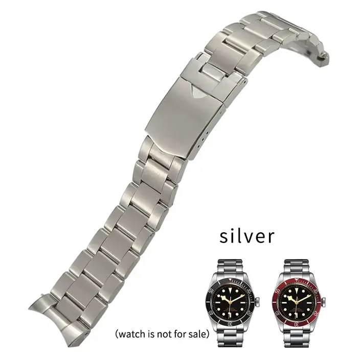 Bracelet de montre en acier inoxydable 316L, pour Tudor Black Bay 41mm Pelagos 22mm, extrémité incur