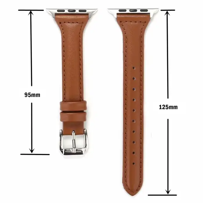 Bracelet en cuir fin pour Apple Watch 42mm 44mm 40mm 38mm, élégant et facile à utiliser, parfait pour femmes et occasions spéciales
