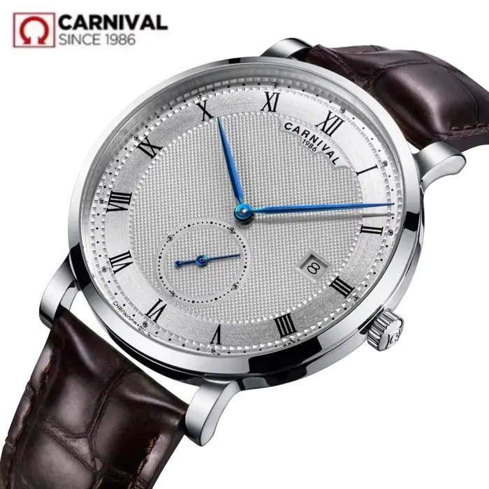 Carnaval-Montre-bracelet mécanique automatique étanche pour homme