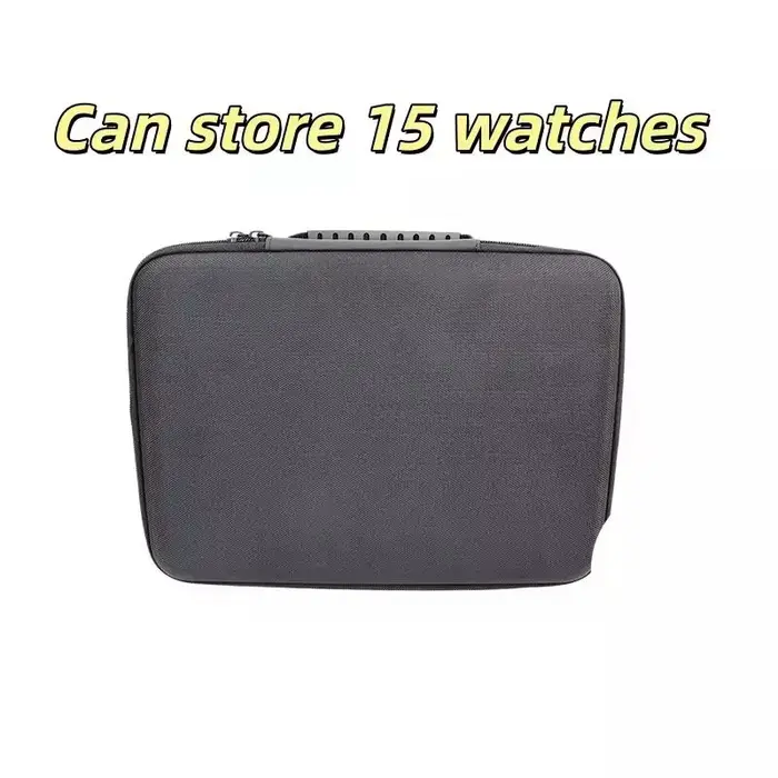 Boîte de transport pour montres, coque rigide, 15 emplacements, étui de rangement pour montres, adap