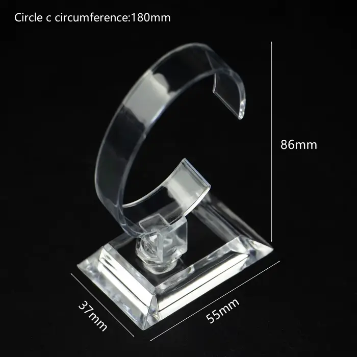 Présentoir de montre transparent, anneau en C, support transparent, présentoir de comptoir, accessoi